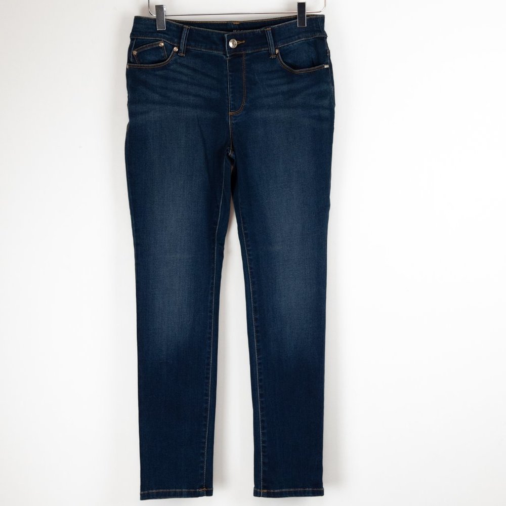 Chico's Platinum Jeggings Spandex Denim Stretch Pull On Blue Size 00 P (XS) New - Picture 2 of 8